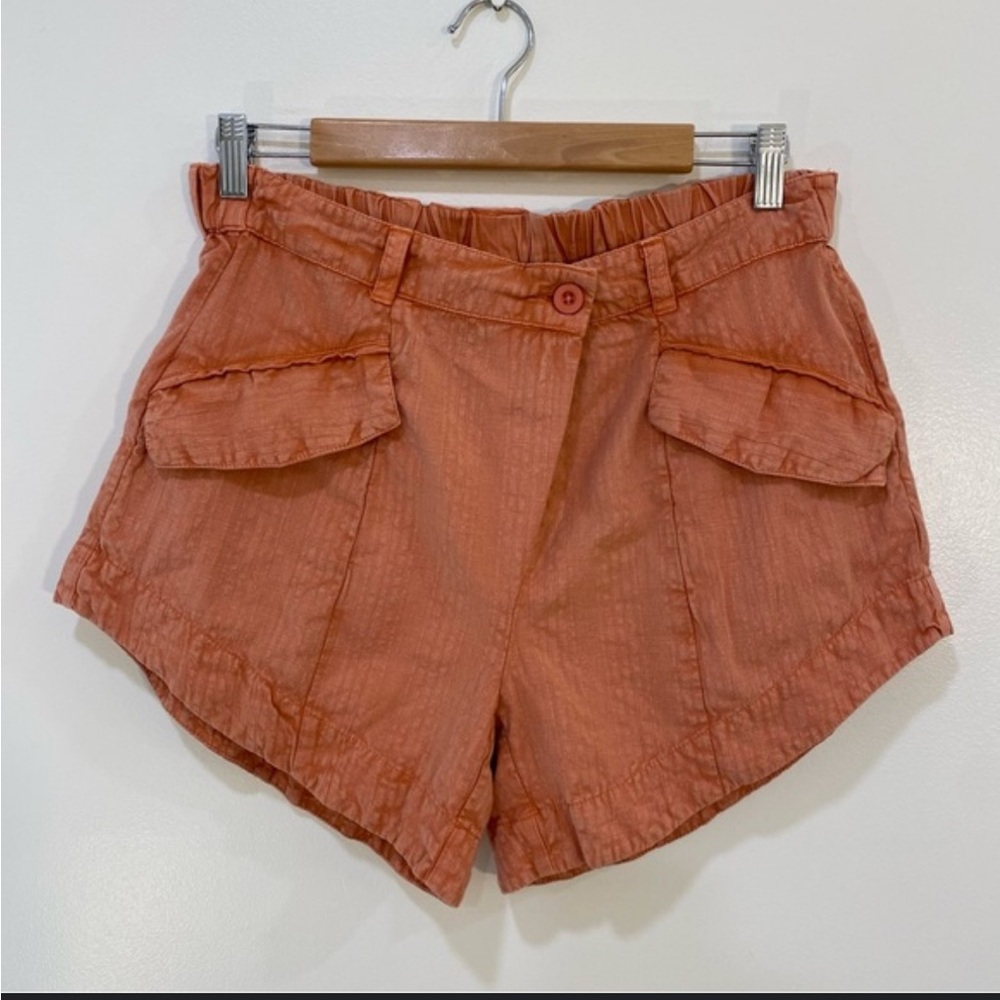 Free People Terracotta Cargo Shorts